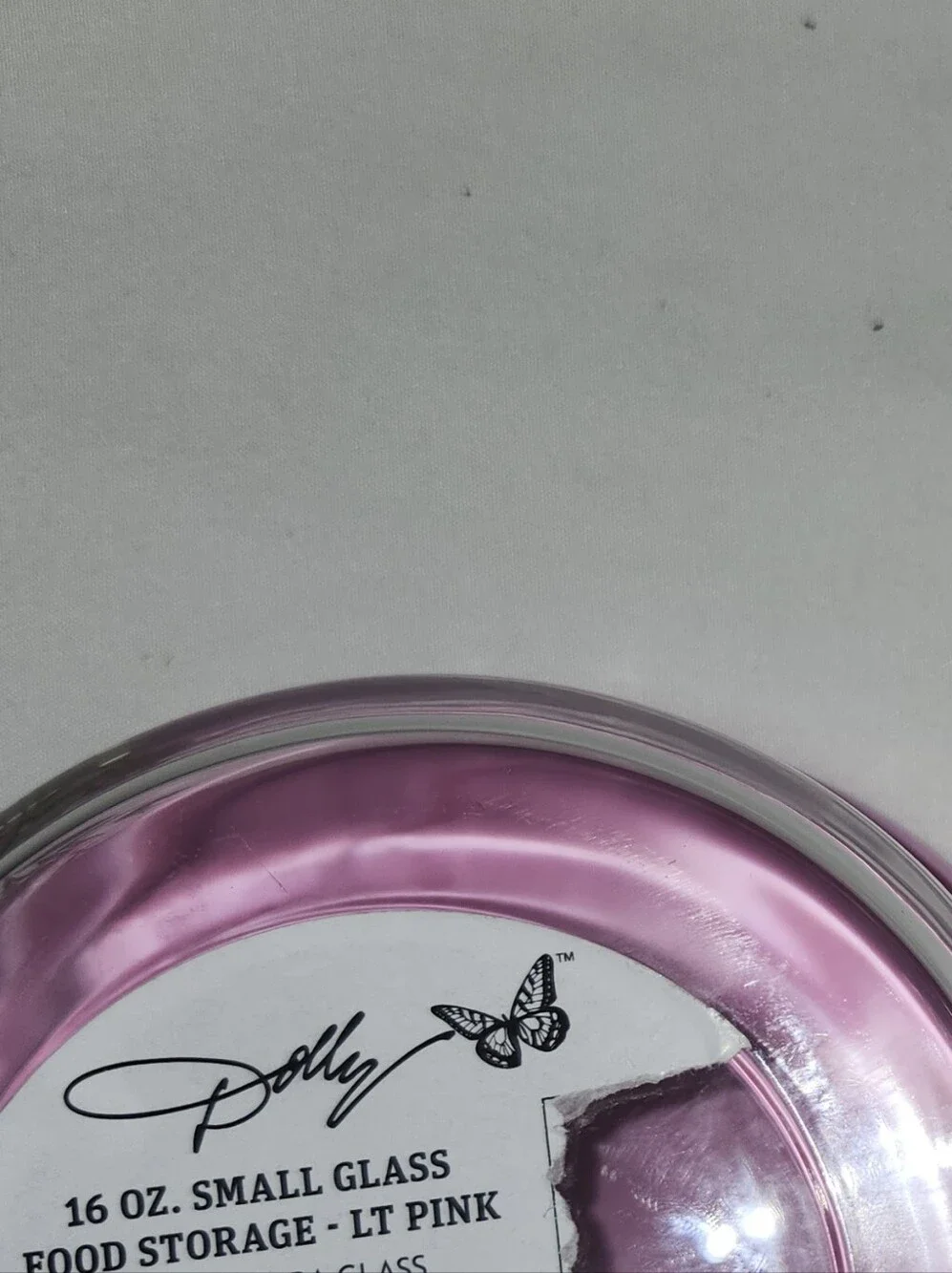 DOLLY Pink Floral Glass Storage Bowls with Lids